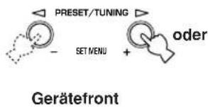 YAMAHA RXV350 - Drucken Sie die Taste PRESET/TUNING - 1