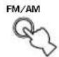 YAMAHA RXV350 - Druk op FM/AM en selecteer de FM band. - 1