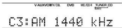YAMAHA RXV350 - Press PRESET/TUNING / (PRESET- 1+ on the remote control) to select a preset station number (1 to 8). - 3
