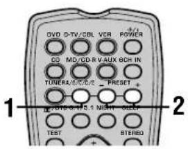 YAMAHA RXV350 - Choix d'une préselection - 2