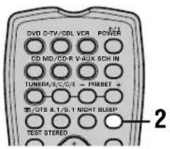 YAMAHA RXV350 - ■Inställning av insomningstimern - 1