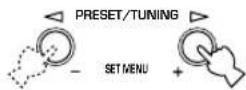 YAMAHA RXV350 - Press PRESET/TUNING - 1