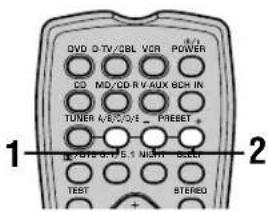 YAMAHA RXV350 - Selecting preset stations - 2