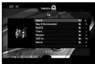 YAMAHA RXA840 - Tryck NET upprepade ganger for att valja "JUKE" som Inmatningskalla. - 1