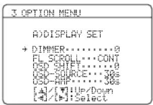 YAMAHA HTR6140 - ■Display settings A>DISPLAY SET - 1