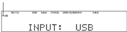 YAMAHA HTR6140 - Drücken Sie  INPUT <  / > wiederholt (oder drucken Sie 3USB), um USB zu wahlen. - 1