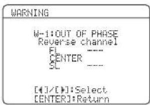YAMAHA HTR6140 - Press ⑦ <   / > repeatedly to toggle between the warning displays. - 1