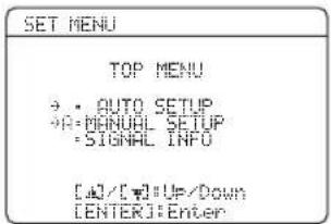 YAMAHA HTR6140 - Druk op ④AMP en verwolgens op ②MENU om het "SET MENU" te openen. - 1