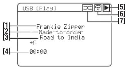 YAMAHA HTR6140 - Appuyez sur ② DISPLAY pour afficher la liste des fichiers USB. - 3