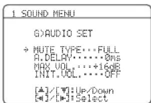 YAMAHA HTR6140 - Réglages sonores G)AUDIO SET - 1