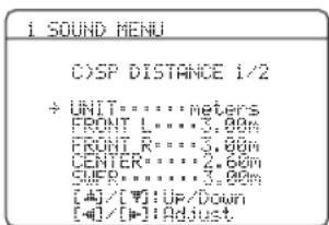 YAMAHA HTR6140 - Högtalaravständ C)SP DISTANCE - 1