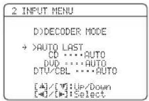 YAMAHA HTR6140 - Decoder mode D>DECODER MODE - 1