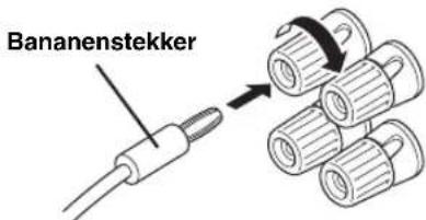 YAMAHA HTR6140 - Aansluiten met bananenstekkers (uit gezonderd modellen voor Europa, Rusland, Korea en Azie) - 1