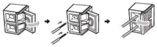 YAMAHA HTR6140 - Anschluss des Drahts der MW-Rahmenantenne - 1