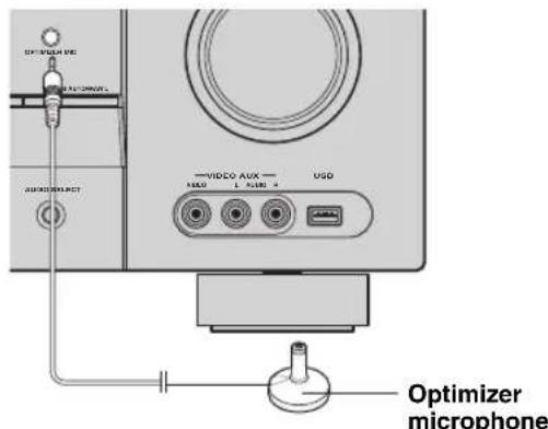 YAMAHA HTR6140 - Connect the supplied optimizer microphone to the OPTIMIZER MIC jack on the front panel. - 1