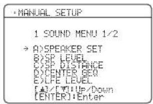 YAMAHA HTR6140 - SOUND MENU - 1