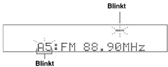 YAMAHA HTR6140 - Wahlen Sie den Festsender „A5“, indem Sie ©A/B/C/D/E und - 1