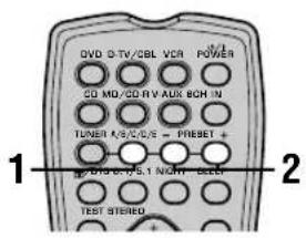 YAMAHA HTR5730 - Aufrufen eines Festsenders - 2
