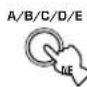 YAMAHA HTR5730 - Press A/B/C/D/E (A/B/C/D/E on the remote control) to select the preset station group. - 1