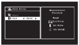 YAMAHA HTR3065 - Utilisez les touches de curseur pour sélectionner « SAVE » (Save) et appuyez sur ENTER. - 1
