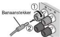 YAMAHA HTR3065 - Een banaanstekker gebruiken - 1