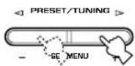 YAMAHA DSPAX640SE - Press PRESET/TUNING ◀/▷ (PRESET ∧/ ∨ on the remote control) to select a preset station number (1 to 8). - 1