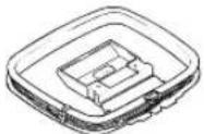 Diagram of a motor or battery assembly with labeled components and polarity indicators