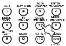 YAMAHA DSPAX640SE - Press ∧ / ∨ repeatedly until the menu disappears or just press one of the DSP program group buttons to exit from the set menu. - 2