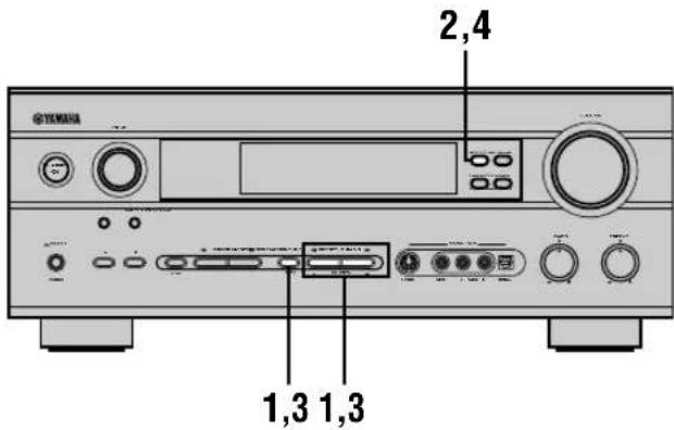 YAMAHA DSPAX640SE - ■Verwisselen van voorkeuzezenders - 1