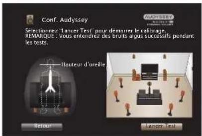 MARANTZ AV8802 - Lorsque l'écran suivant est affiché, sélectionnez "Lancer Test" puis appuyez sur ENTER. - 1