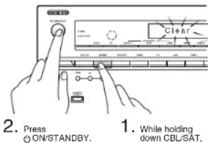 ONKYO HTR993 - How to reset: - 1