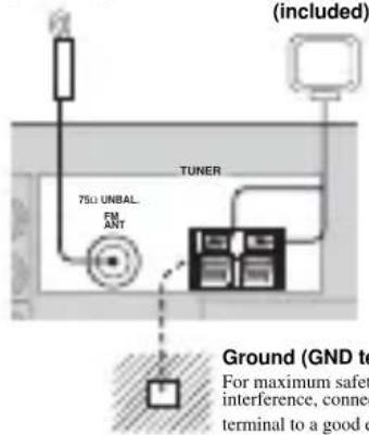 YAMAHA RXV757 - Connecting the FM and AM antennas (RX-V757 only) - 1