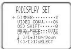 YAMAHA RXV757 - Impostazioni display A) DI SPLAY SET - 1