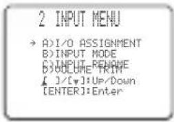 YAMAHA RXV757 - INPUT MENU - 1