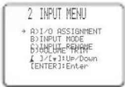 YAMAHA RXV757 - INPUT MENU - 1