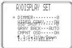 YAMAHA RXV757 - ■Displayeingstellungen A) DI SPLAY SET - 1