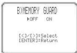 YAMAHA RXV757 - ■Memory guard B) MEMORY GUARD - 1