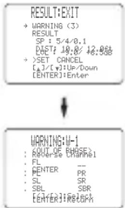 YAMAHA RXV757 - Press ENTER to display detailed information about the warning. - 1