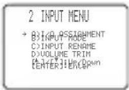 YAMAHA RXV757 - INPUT MENU - 1