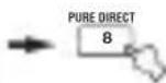 YAMAHA RXV757 - Premere PURE DIRECT (o premere AMP per selezionare la modalità AMP, quando premere PURE DIRECT del telecomando) per attivare Pure Direct. - 3