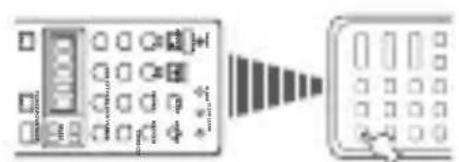 YAMAHA RXV757 - Mantenere premuto il pulsante la cui funzione delve venire appresa sino a che "OK" appeare nel display. - 1