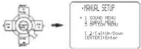 YAMAHA RXV757 - Press ENTER to enter MANUAL SETUP. - 1