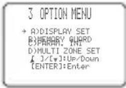 YAMAHA RXV757 - OPTION MENU - 1