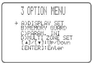 YAMAHA RXV657 - OPTION MENU - 1