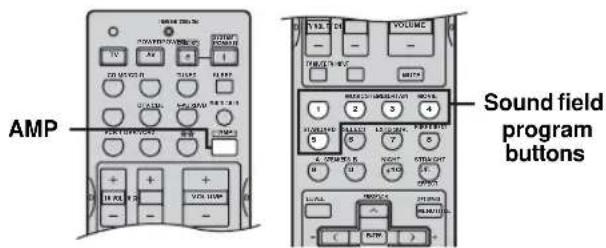 AMP Sound field program buttons