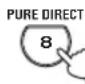 YAMAHA RXV657 - Нажав кнопку PURE DIRECT (или, нажав кнопку AMP и выбрав режим AMP, нажмите кнопку PURE DIRECT на пульте ДУ) для запуска режима прямого чистого звучания. - 3