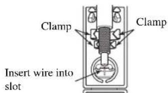 Clamp Clamp Insert wire into slot