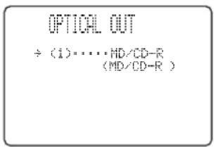 OPTICAL OUT ÷ (i)···MD/CD-R (MD/CD-R)