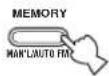 YAMAHA RXV657 - Нажмите и удерживайте нажатой кнопку MEMORY (MAN'L/AUTO FM) на более чем 3 секунды. - 1