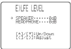 YAMAHA RXV657 - E) LFE LEVEL - 1